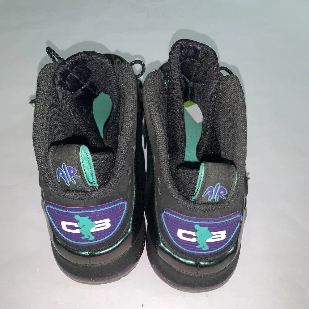 Nike Barkley Posite Max Shoes Mens 10.5 Black Glow Basketball 555097-003